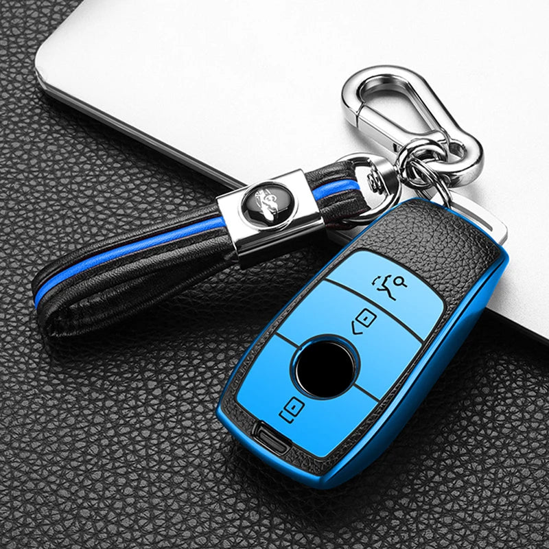 Car Key Cover Case Keychain For Mercedes Benz W177 W205 W213 W222 X167 AMG E200 E260 E S G Class GLC CLE CLA GLB GLS Shell Fob