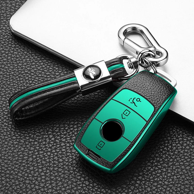 Car Key Cover Case Keychain For Mercedes Benz W177 W205 W213 W222 X167 AMG E200 E260 E S G Class GLC CLE CLA GLB GLS Shell Fob