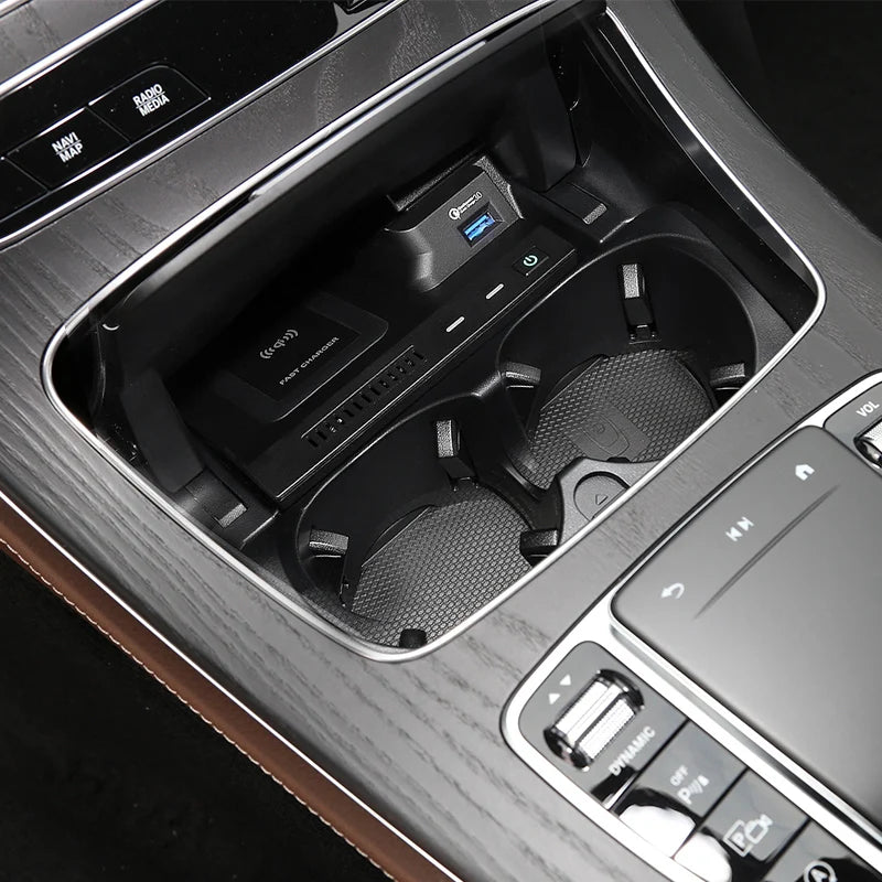15W wireless charging phone charger for Mercedes Benz W205 AMG C43 C63 AMG GLC 43 C63 X253 C Class accessories